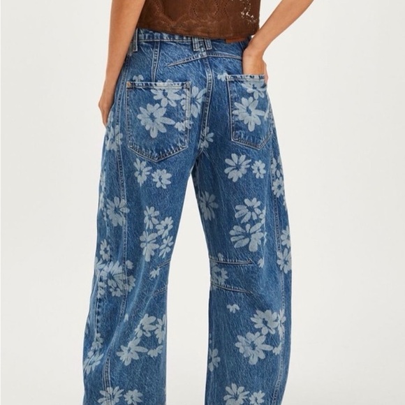 We the free - free people - Floral good luck barrel jeans laser daisy - 27 - Picture 2 of 5